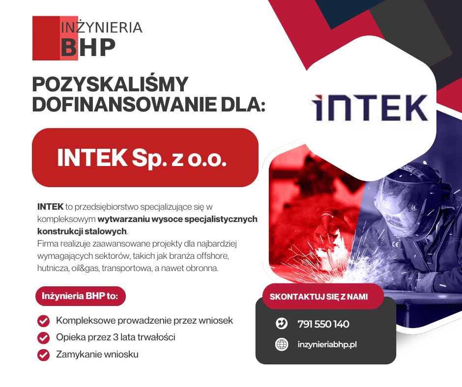 Dofinansowanie INTEK Sp. z o.o.